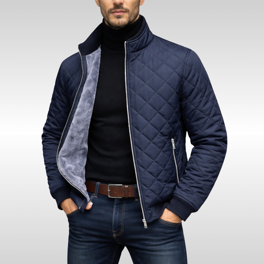 Hayes Men’s Quilted Zip Jacket – Lightweight Insulated Warm Winter Coat
